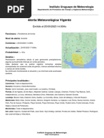 Inumet alerta amarilla