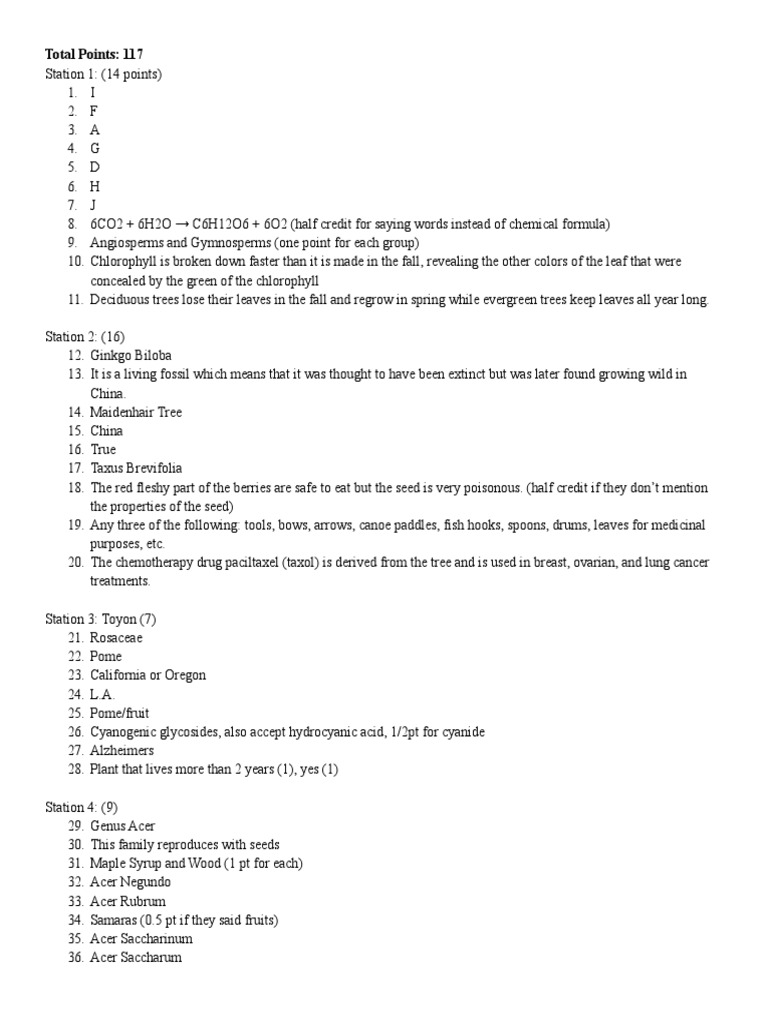 Comprehensive Plant Biology Assessment | PDF | Trees | Leaf