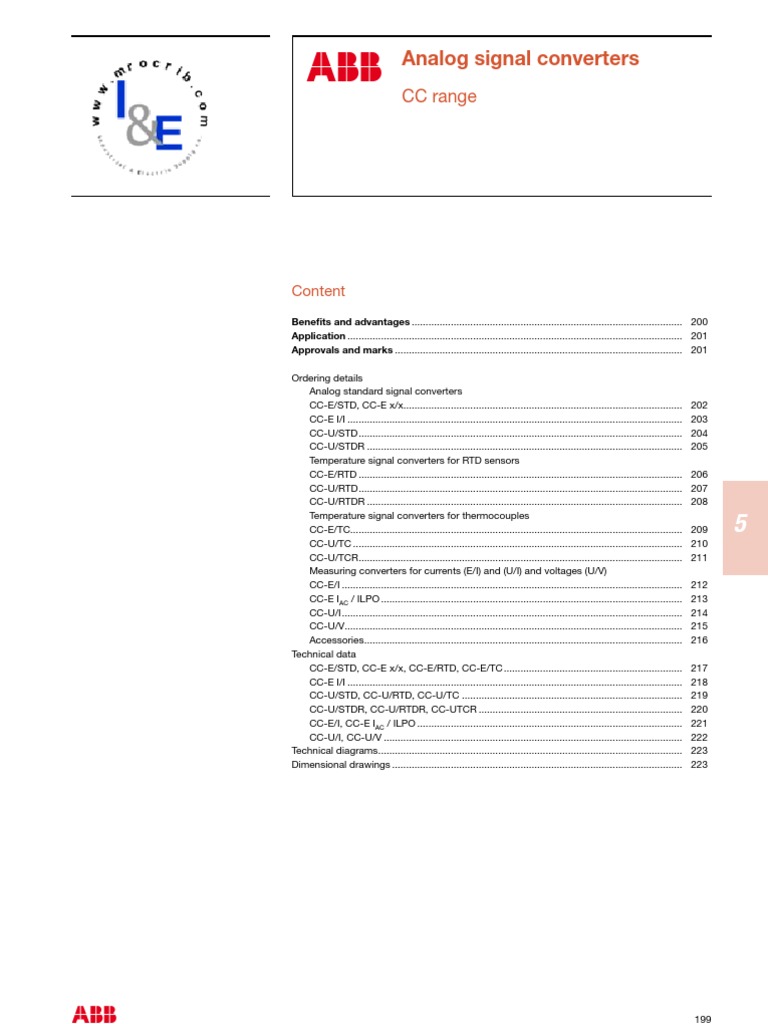 Analog Signal Converters CC Range | PDF | Amplifier | Electromagnetic ...