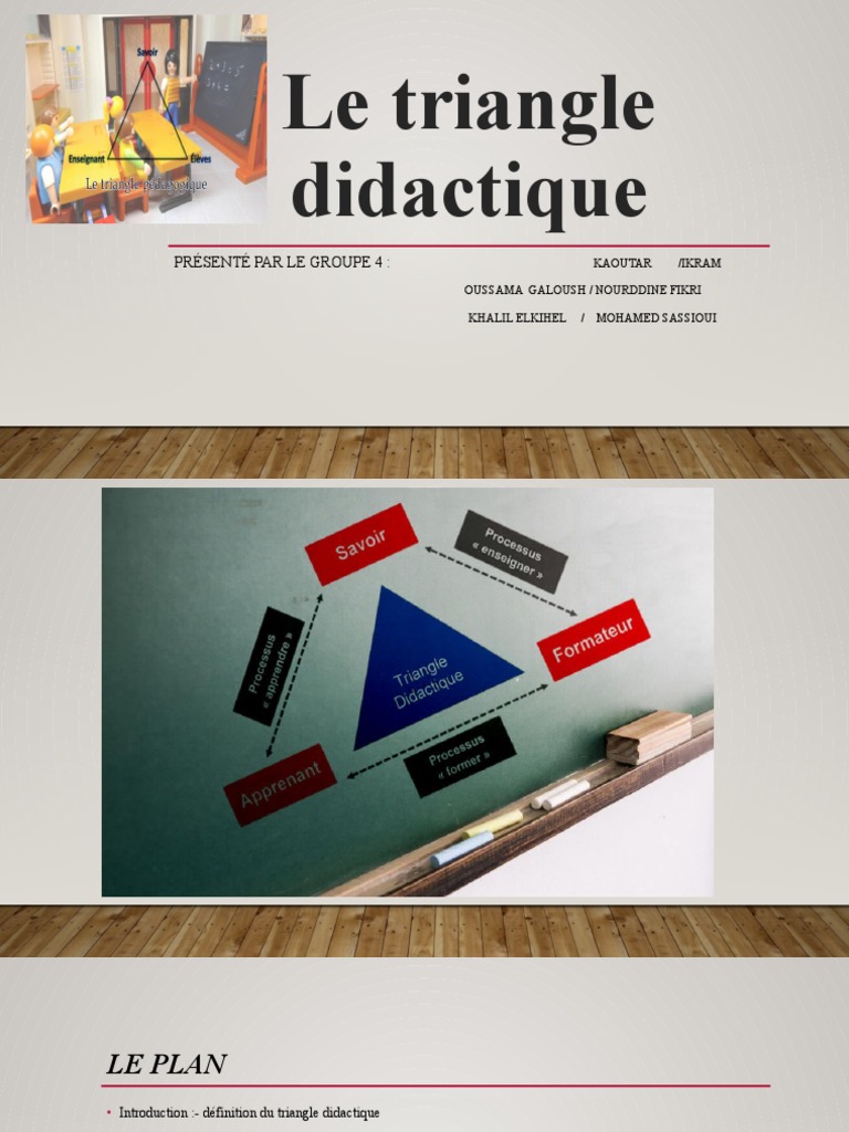 Le Triangle Didactique PDF Apprentissage Enseignement