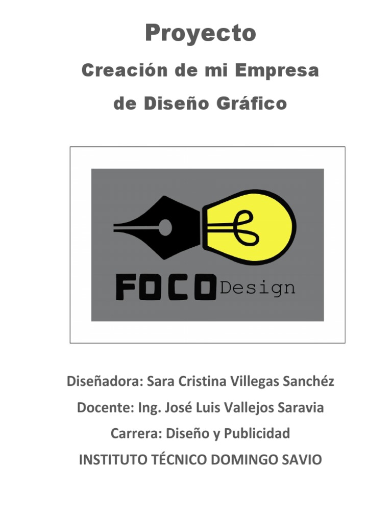 Proyecto Foco Design Villegas | PDF | Diseño gráfico | Diseño