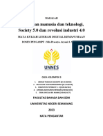 Hubungan Manusia Dan Teknologi, Society 5.0 Dan Revolusi Industri 4.0