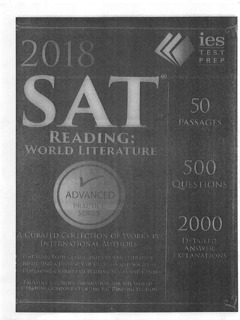 Ies World Literature New Sat Reading Prep PDF Free PDF | PDF