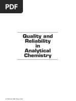 Quality and Reliability in Analytical Chemistry