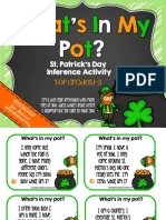 St. Patrick's Day Inference Activity: For Grades 1-3