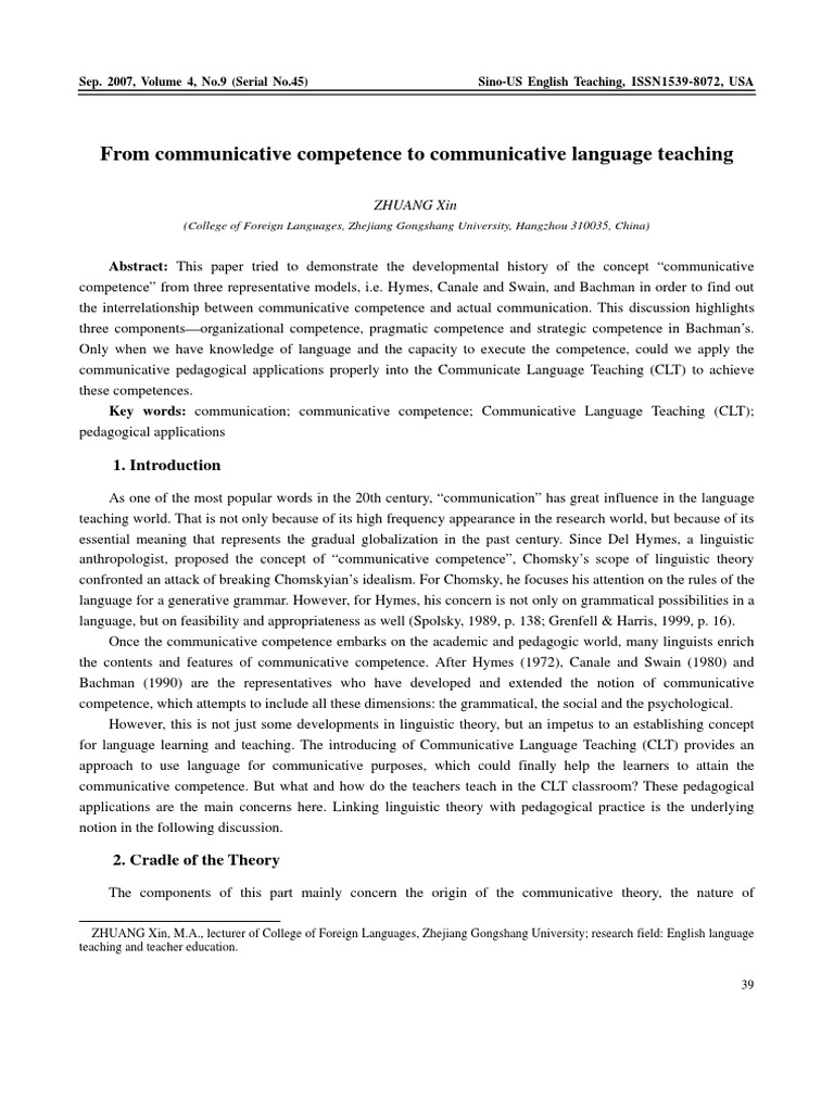 Communicative Competence in Language Teaching | PDF | Language ...