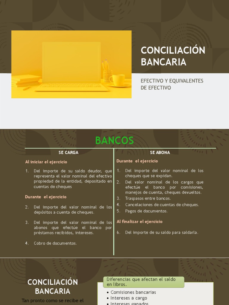 Conciliación Bancaria Pdf Contabilidad Bancos