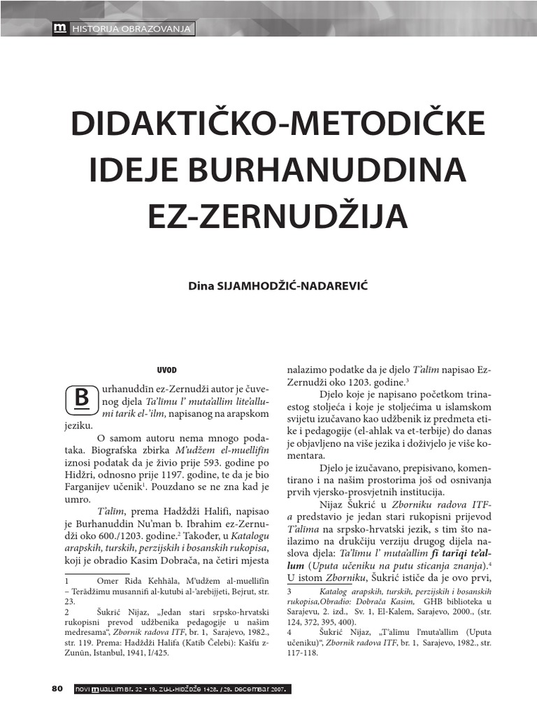 Urednik1,+VOL+8,+BR +32+STR +80-87 +DINA+SIJAMHODŽIĆ-NADAREVIĆ | PDF