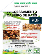 Curso gratuito de processamento caseiro de pães em São Roque