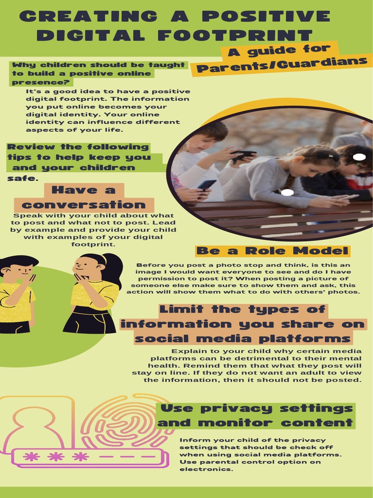 Creating A Positive Digital Footprint PDF Social Media Popular Culture & Media Studies