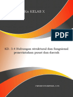 RPP 1 PPKN Kelas X: KD. 3.4 Hubungan Struktural Dan Fungsional Pemerintahan Pusat Dan Daerah