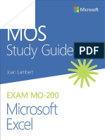 MOS Study Guide For Microsoft Excel Exam MO-200 Lambert