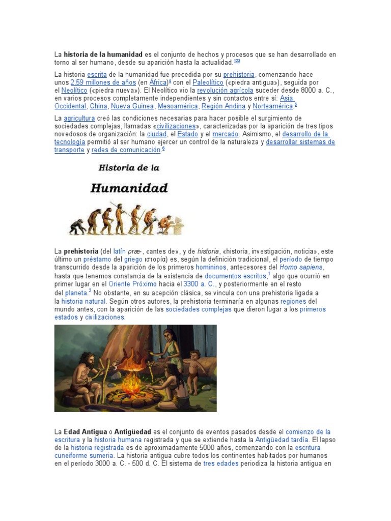 Historia de La Humanidad | PDF