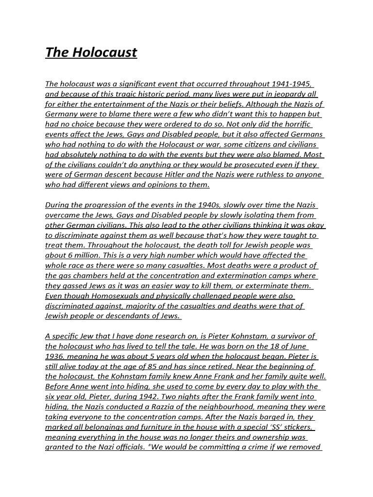 Holocaust | PDF | The Holocaust | Nazi Germany