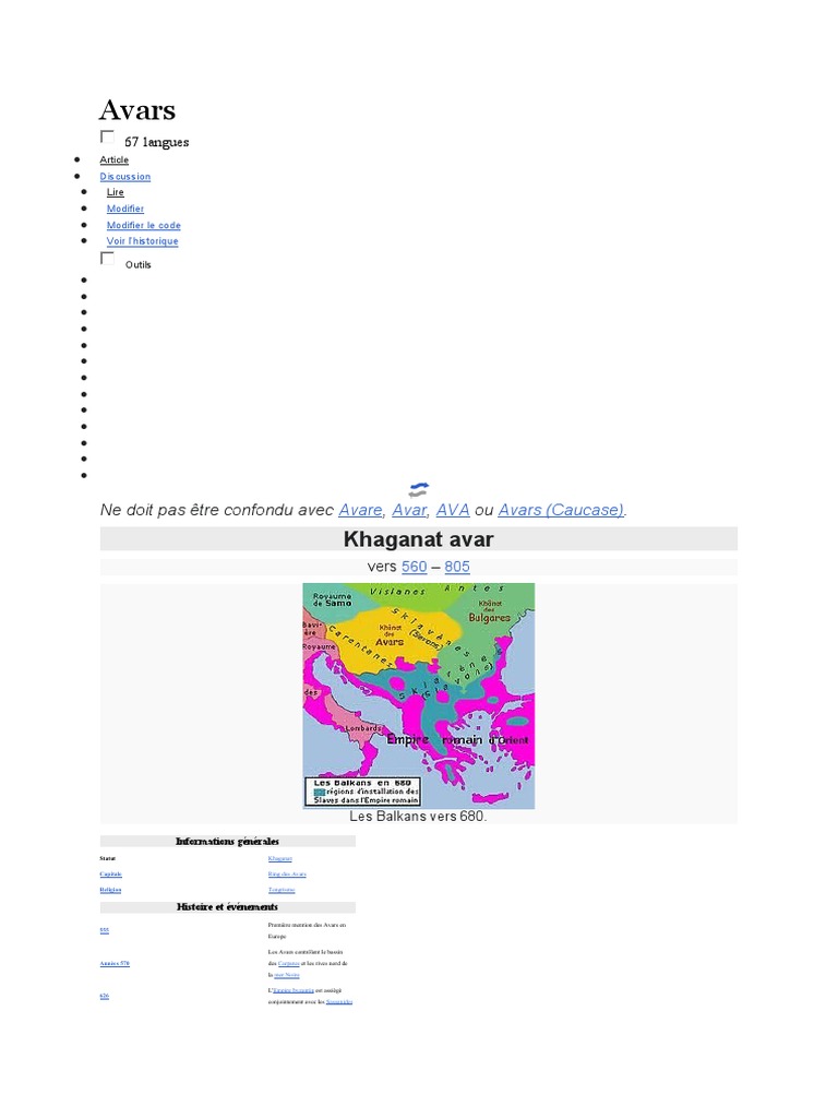 Histoire des Avars en Europe | PDF | Europe de l'Est | Groupes ethniques