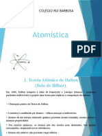 Teorias atômicas de Dalton, Thomson, Rutherford e Bohr