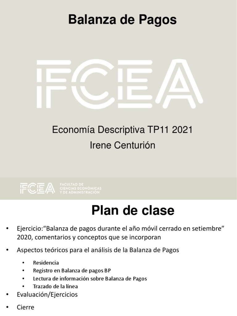 Análisis de Balanza de Pagos 2020 | PDF | Balance de pagos | Economias