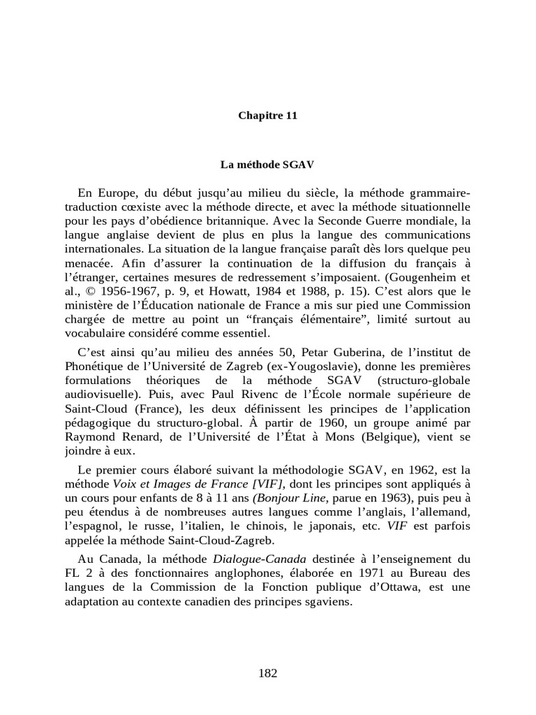 Chapitre 11 - La Méthode SGAV | PDF | Apprentissage | Son