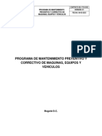 ANEXO 11 PROGRAMA DE MANTENIMIENTO PREVENTIVO Y CORRECTIVO DE MAQUINAS