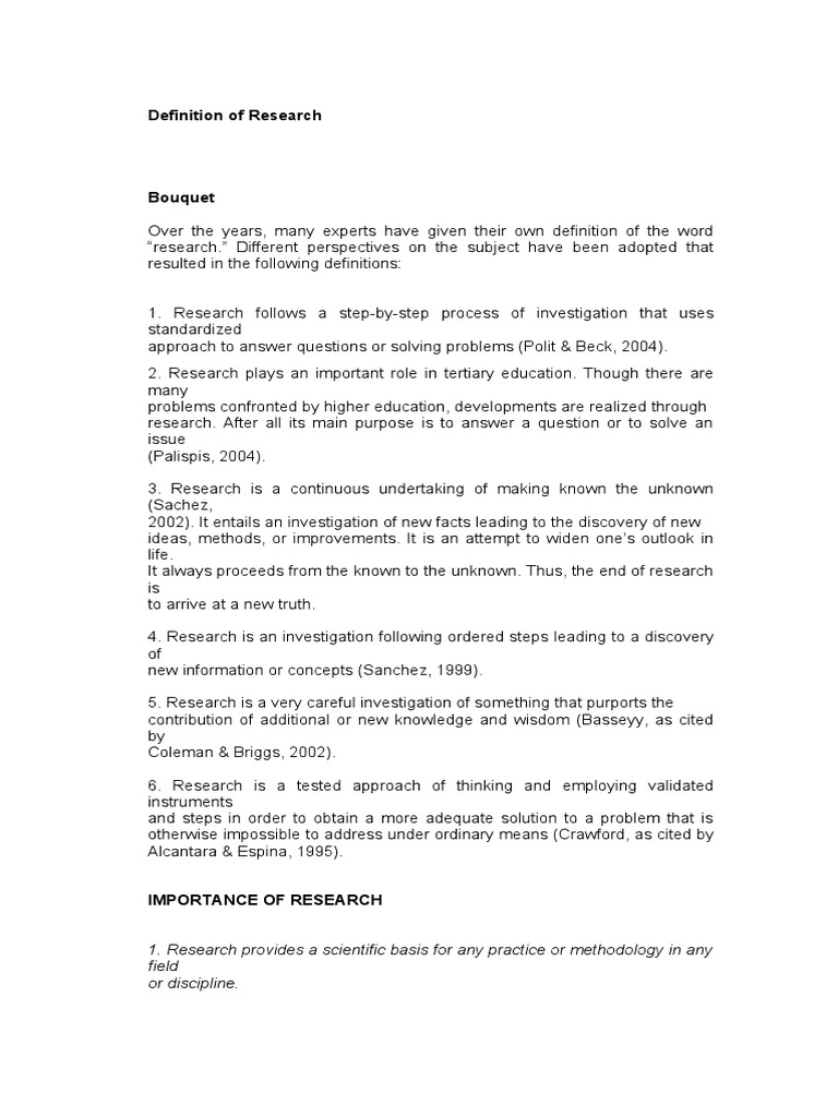 MOD 1 Definition Of Research PDF Methodology Psychology
