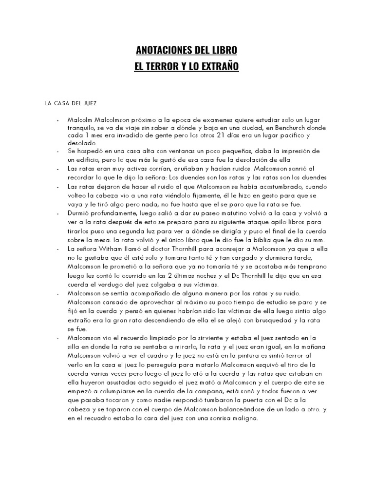 El Terror y Lo Extraño 1 | PDF