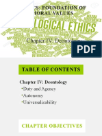 Ethics: Foundation of Moral Values: Chapter IV: Deontology