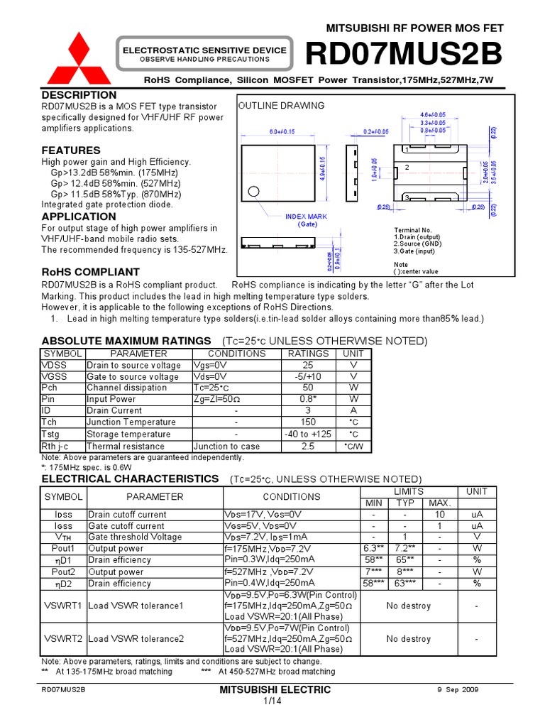 Datasheet 3 | PDF | Field Effect Transistor | Mosfet