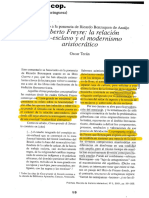 TERÁN - Gilberto Freyre La Relación Amo-Esclavo y El Modernismo Aristocrático PDF