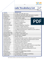 8th Grade Vocabulary List