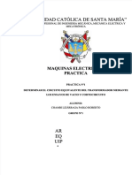 Determinar el circuito equivalente del transformador