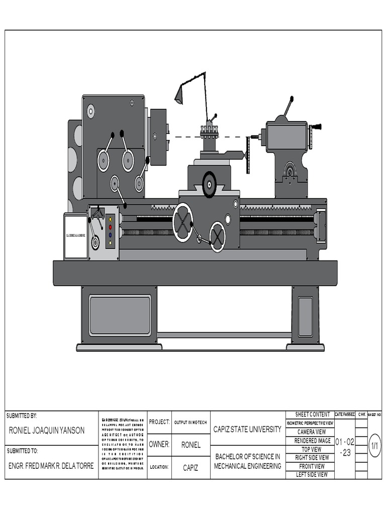 Lathe Machine Design Overview | PDF