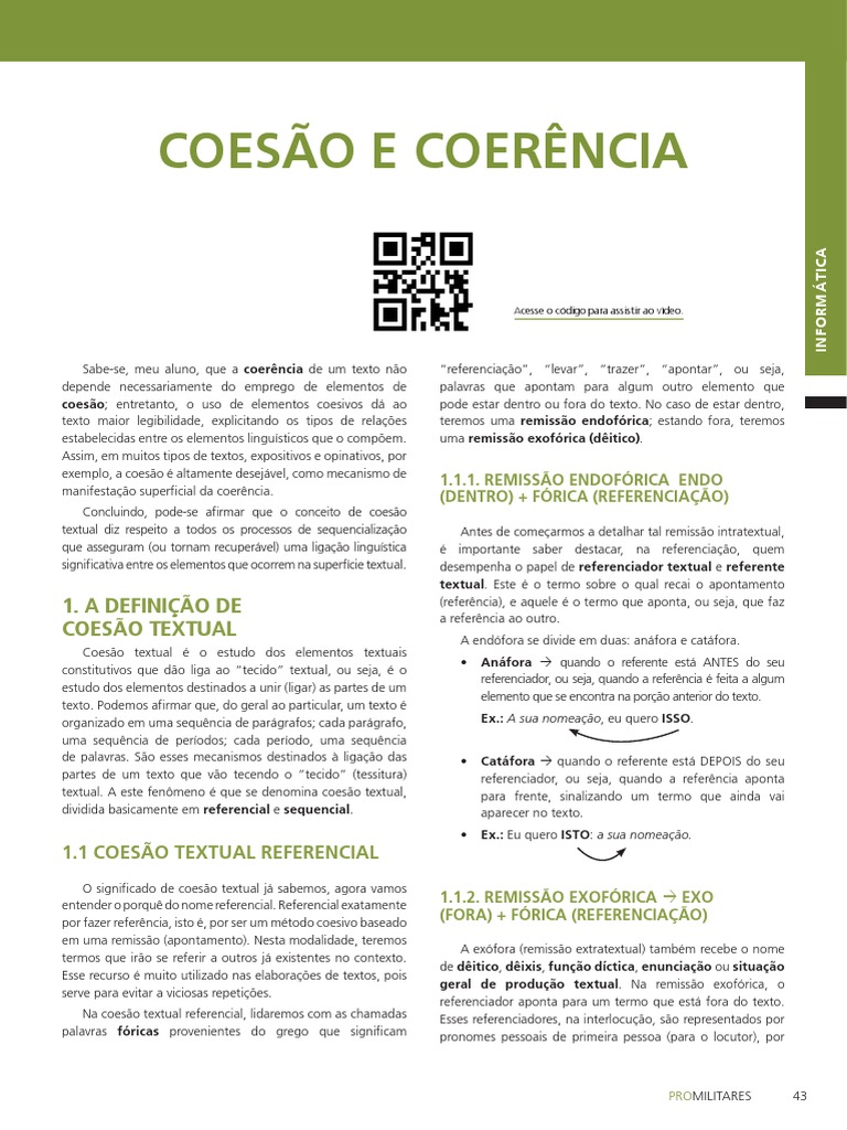 Coesão e coerência textual | PDF | Pronome | Família