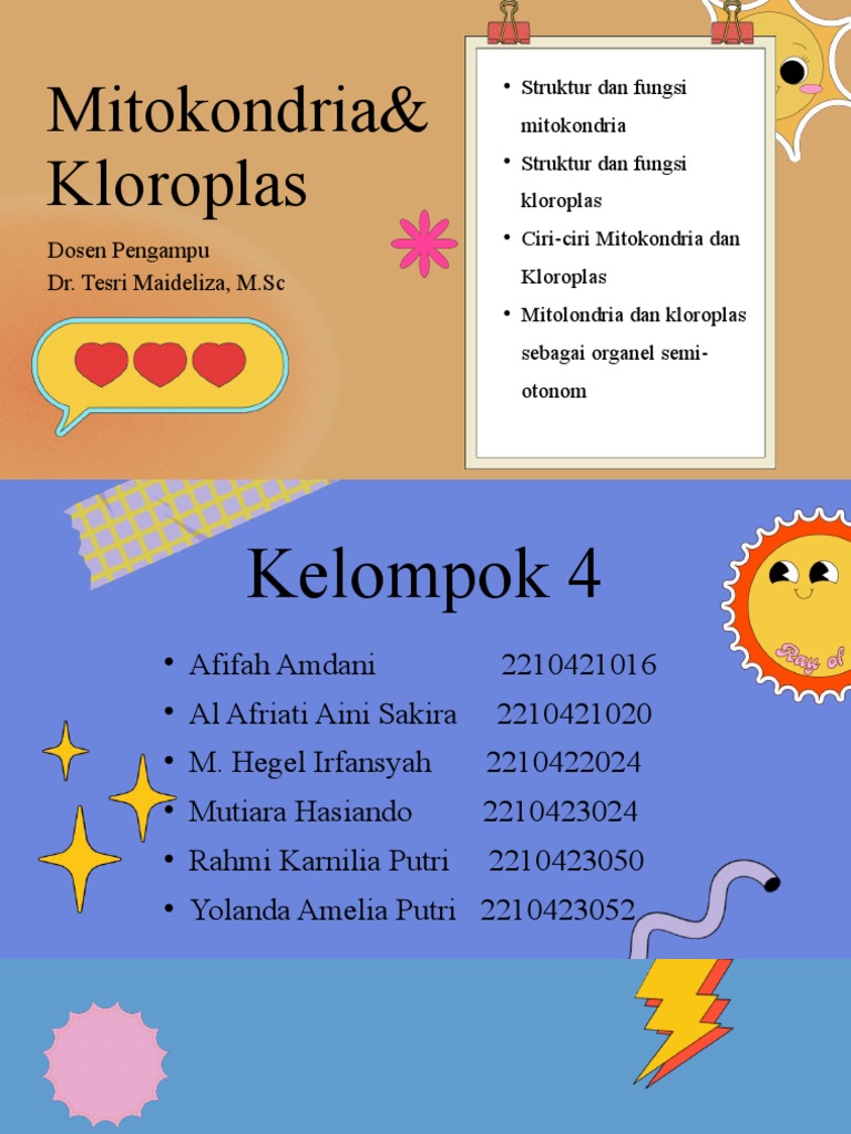 Kel 4 Biosel Mol Mitokondria Dan Kloroplas Revisi PDF