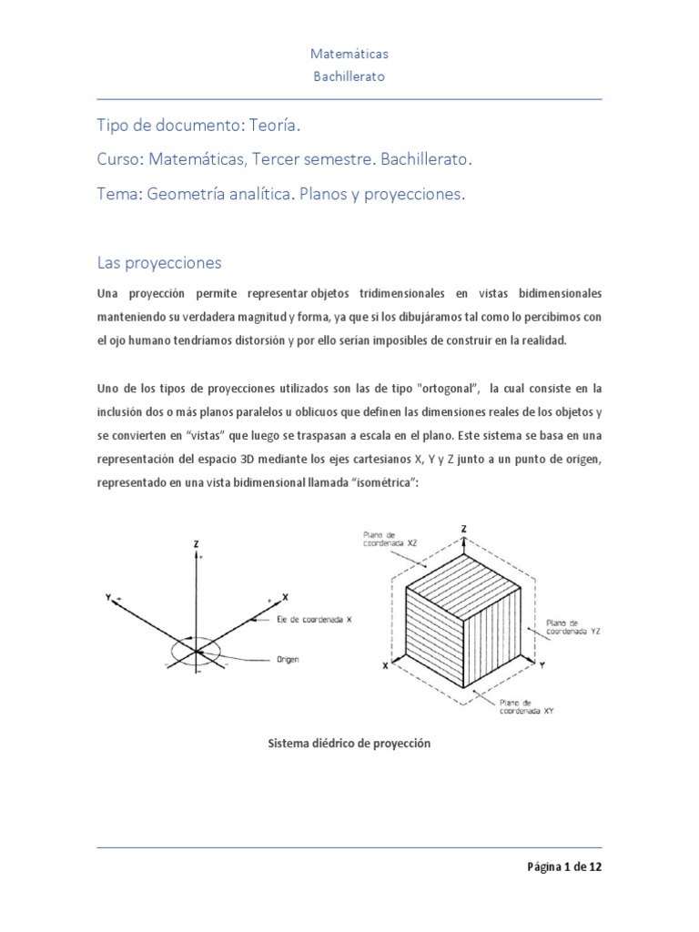 Las Proyecciones | PDF | Geometría | Matemáticas