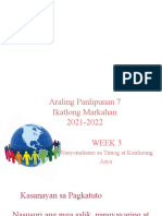 Araling Panlipunan 7 Ikatlong Markahan 2021 2022 2