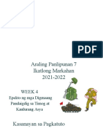 Araling Panlipunan 7 Ikatlong Markahan 2021 2022 1