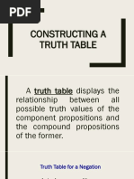 Constructing A Truth Table