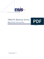 TMC470 Backup Utility: Operating Instructions