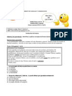 Evaluacion Lectura Primer Nivel PDF