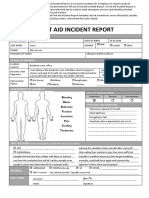 First Aid Incident Report