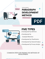 3 Paragraph Development Method 1