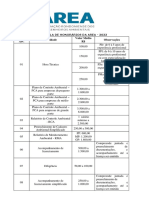 Tabela de Honorários Area 2022