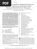 A Decentralized Impedance Reshaping Strategy For Balanced Unbalanced and Harmonic Power Sharing in Islanded Resistive Microgrids PDF