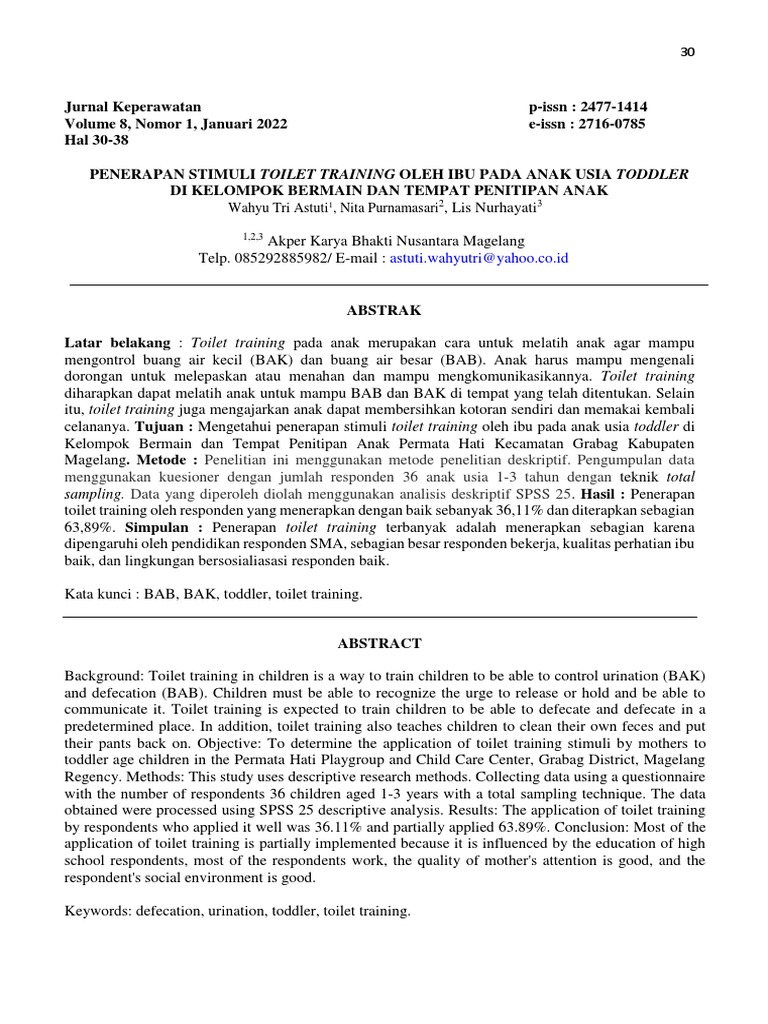 Artikel Toilet Training Pada Anak PDF