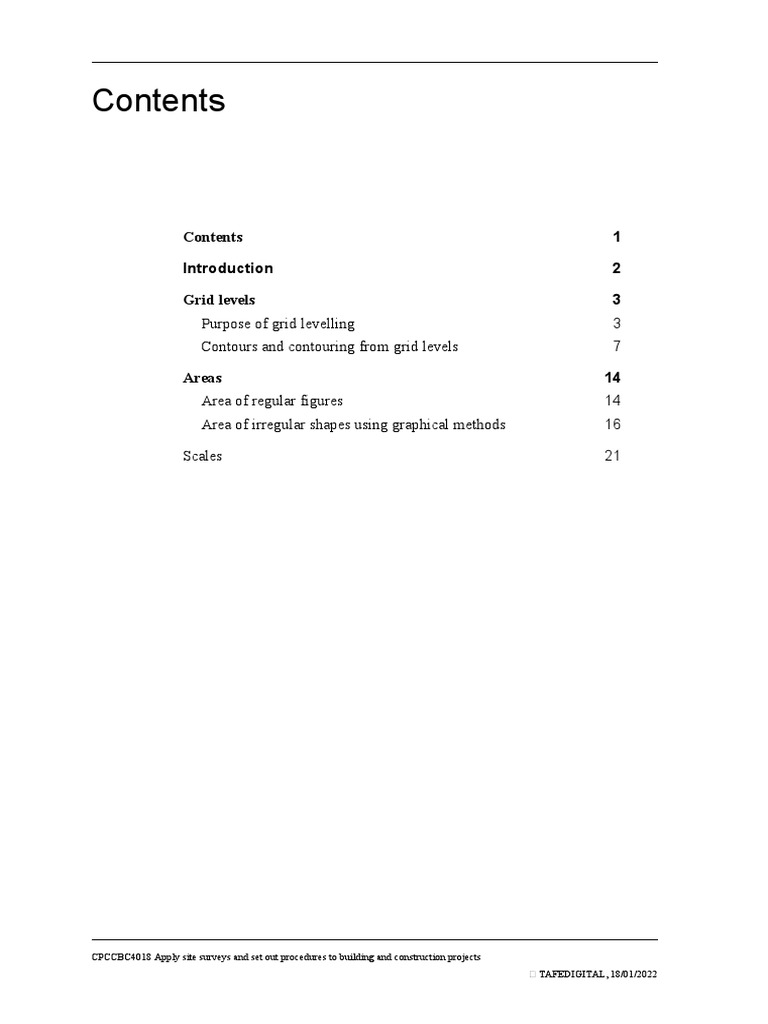 Reading 7 Part 1 Grid Levels, Areas and Scales PDF Area Surveying