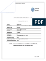 October University DSP Midterm Model Answer