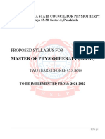 MPT Physiotherapy Curriculum PDF