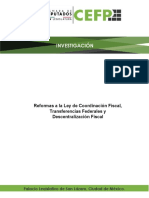 Reformas A La Ley de Coordinación Fiscal, Transferencias Federales y Descentralización Fiscal