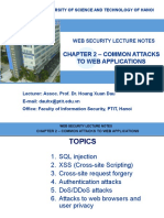 DauHoang WebSecurity Chapter 2 Web Common Attacks PDF