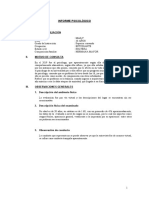 Modelo de Informe Psicologico - Psicoterapia - III Fase